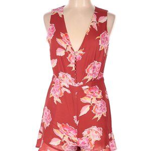 Greylin Red Floral Jumper / Romper